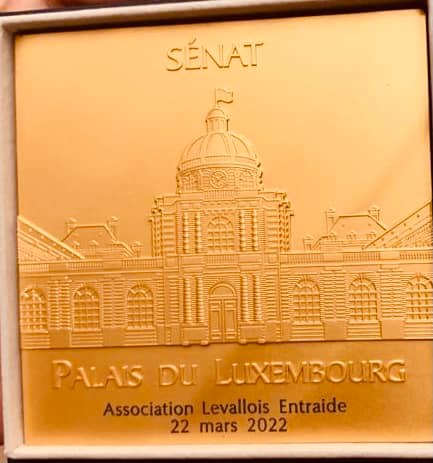 Médaille du Sénat — Palais du Luxembourg — remise à l'Association Levallois Entraide le 22 mars 2022